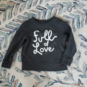 "Full of Love" Kids Sweatshirt Gray | Size 4t
